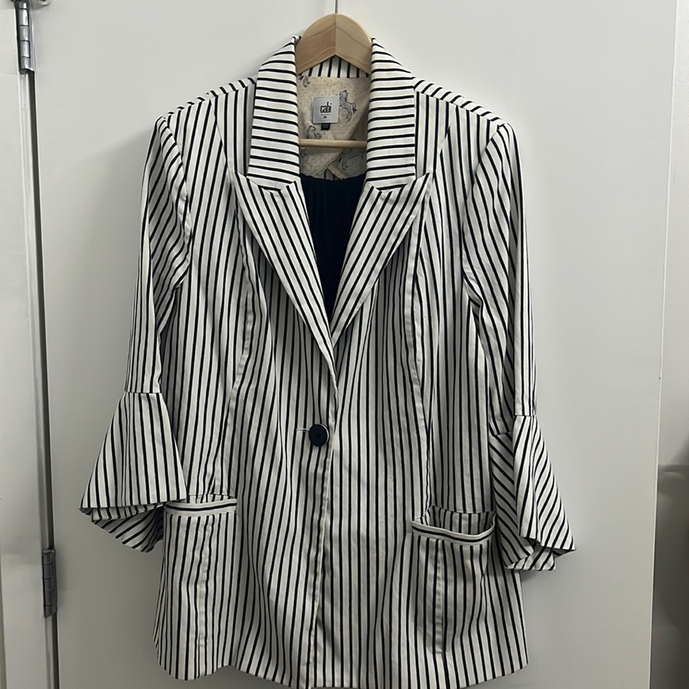 CAbi striped blazer perfect for warmer weather